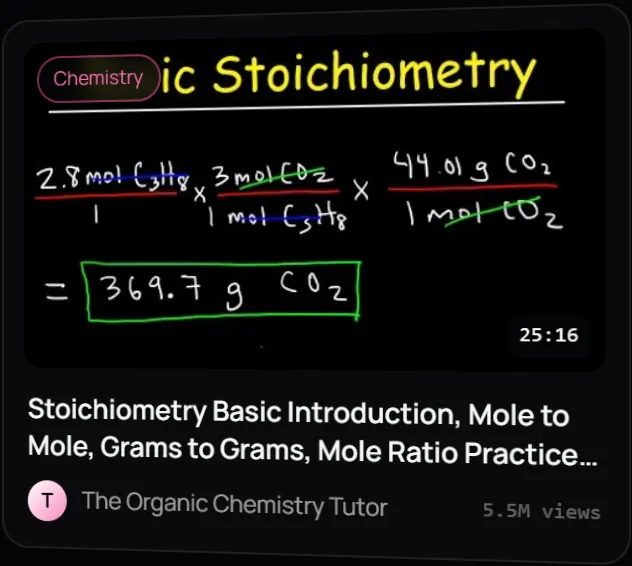 Stoichiometry Basic Introduction — The Organic Chemistry Tutor